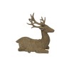 MUD PIE Woven Resin Sitting Deer Sitter