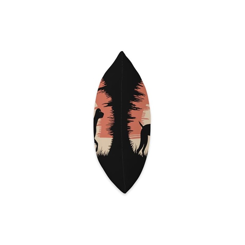 German Shorthaired Pointer Sunset Silhouette Throw Pillow