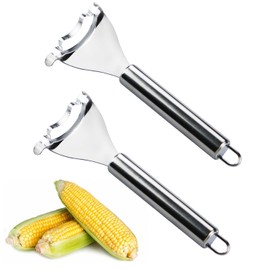 Bntyok 2PCS Corn Planer Cutter Thresher Peeler Corn Thresher Cob Stripper Tool Stainless Steel