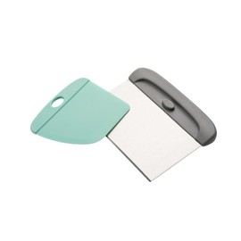 ZWxqysp 1 Set Bench Bread Scraper Professional Stainless Steel Dough Cutter Pizza Cutter with Grip Handles for Kitchen