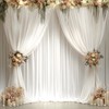 20ft x 10ft Ivory Backdrop Curtains for Parties Weddings, Wrinkle