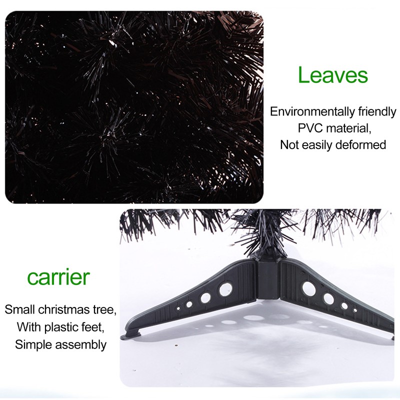 Christmas Black Tree Rust Proof Exquisite Decorative Props for Home