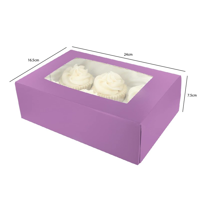 Baked with Love 650210 6/12 Cupcake Box, Twin Pack, Pink