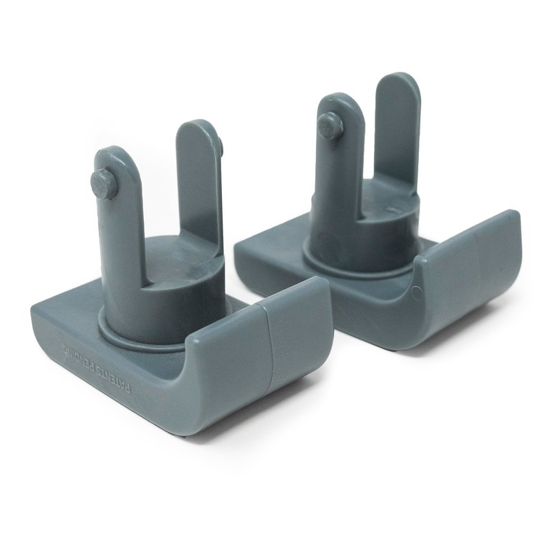 Click & Go Walker Ski Glides with Aluminum Legs (Gray)