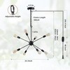 HOXIYA DIMMABLE Modern Sputnik Chandelier 26.3" Light Fixture, Plug in