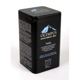 Organic Greek Mountain Tea, Purity - OLYMPUS Mountain Herbs. 100% Organic Greek Mountain Tea (Sideritis Scardica). Metal Tin Box 50 g. / 1.76 oz