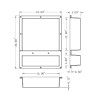 Modern Home Hotel Bathroom 16"x20" OEM Custom ABS Waterproof Recessed