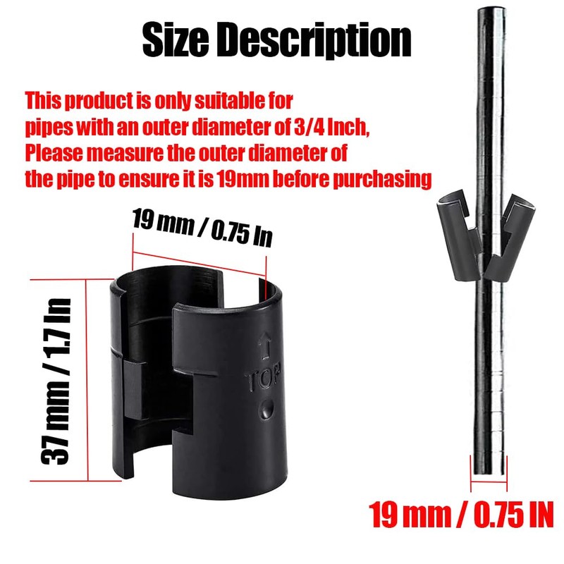 Wire Shelf Clips for 3/4" Post, 25 Pairs 50 Pieces