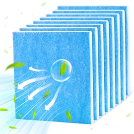 Pack of 8 Replacement Filters for Limodor Fan, 24 x 24 cm Filter Mat, Filter Fleece Ventilation Filter Class G4 Ventilation System, All Types Compact, Filter Ventilation System for Bathroom