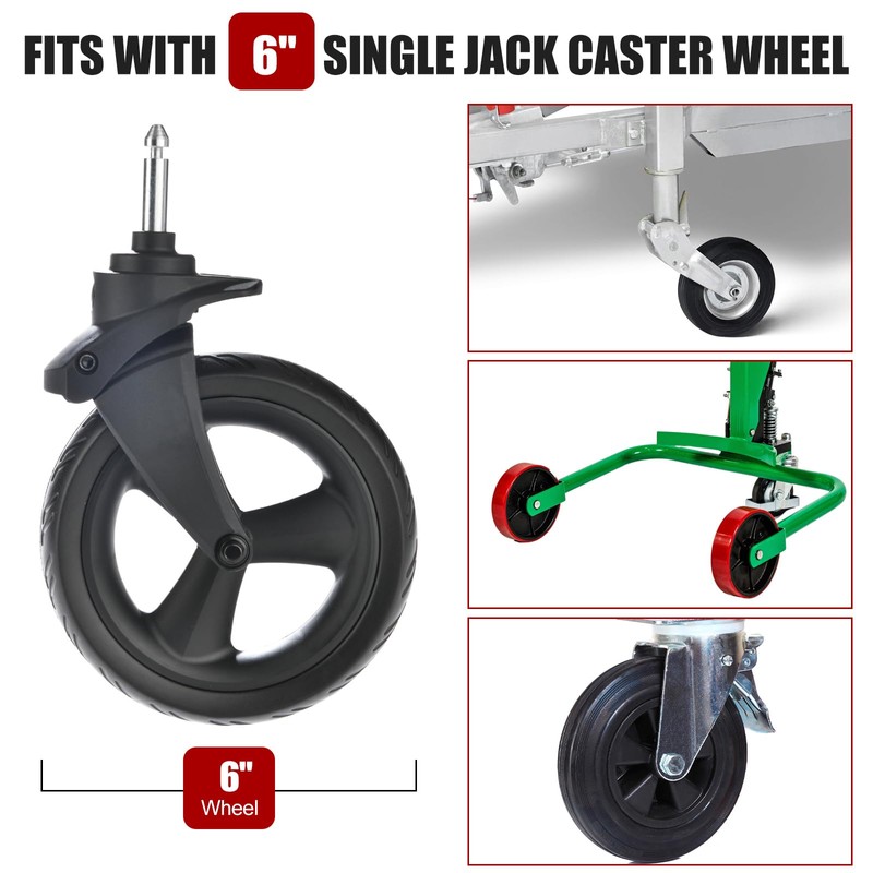 Jack Wheel Chock Stabilizer, Heavy Duty Rubber Trailer Wheel Chock
