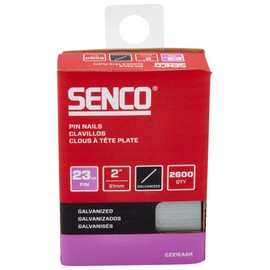 SENCO CZ21EAAR 2" 23 Gauge Pin Nails, Galvanized Finish 2,600 Count Pack