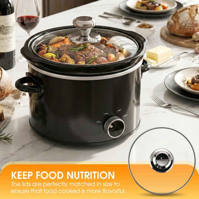 Glass Lid 2 Quart Replacement for Crockpot Manual 2-Quart Slow