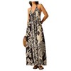 SOLY HUX Women's Boho Floral Print Maxi Dress Halter Backless