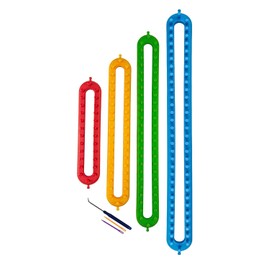 Wayion Knitting Loom Set with Hook Needle Kit Yarn Cord Knitter 4 Hat Looms Long Knitting Loom DIYfor Scarf Sweater Shawl Blankets