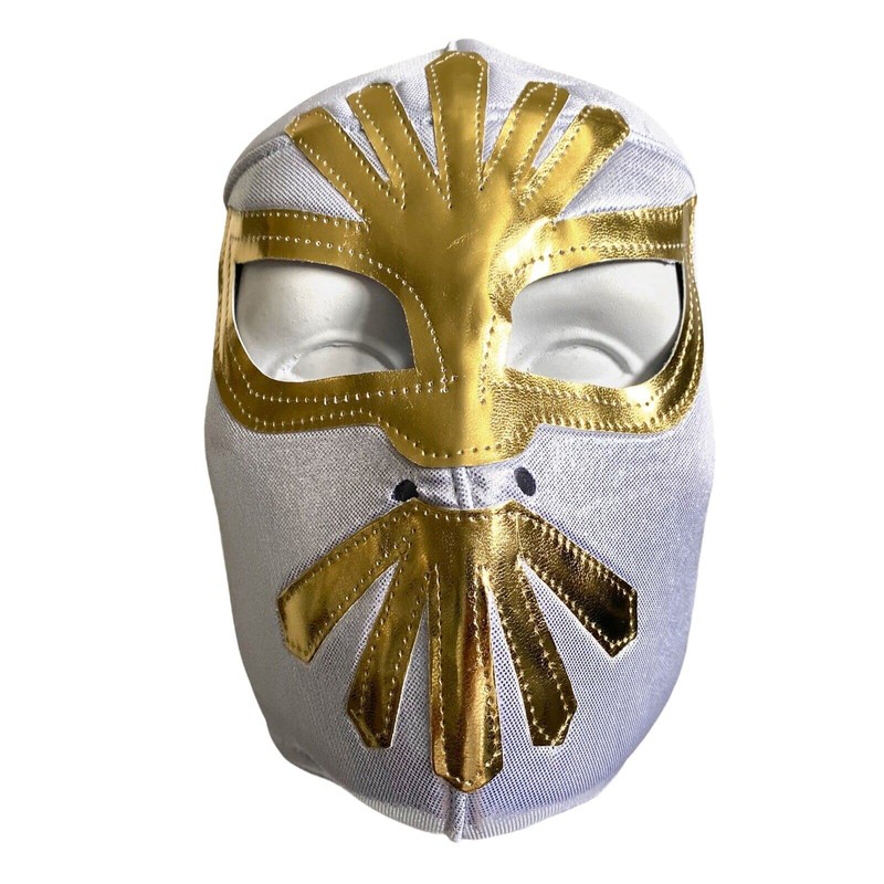 Mistico Lucha Libre Wrestling Mask Costume Wear, Silver, Medium