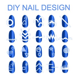 MOLILON 2000 Pieces French Tip Nail Guides French Nail Stickers Nail Art Tips Guides Self-Adhesive French Manicure Strips for Edge Auxiliary Stickers DIY Nail Stencil Tools (45 Design, 48 Sheets)