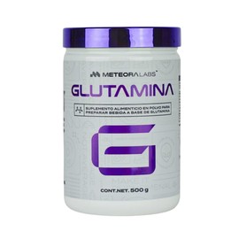 METEORA LABS  Glutamina Monohidratada en Polvo pura - 500 gr, 100 Porciones por envase