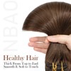 VINBAO Clip-In Real Hair Extensions Brown 160 g 45 cm