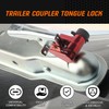 METOWARE Trailer Tongue Coupler Lock with All-Weather Rubber Cap, 1/4"