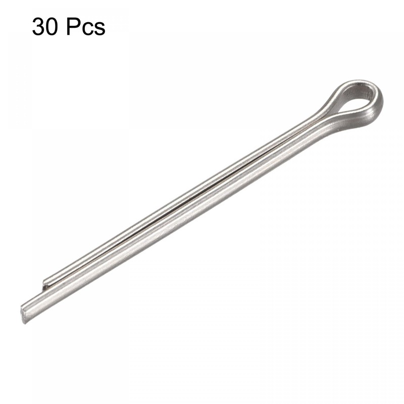 sourcing map Split Cotter Pin, 2.5mm x 30mm Stainless Steel