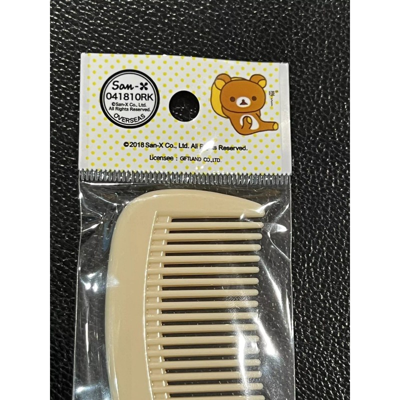 San-X Rilakkuma Sakura Small Hair Dressing Comb Beige NEW