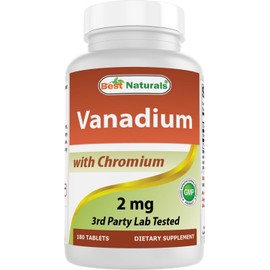 Best Naturals Vanadium 2 mg with Chromium Polynicotinate 200 mcg 180 Tablets