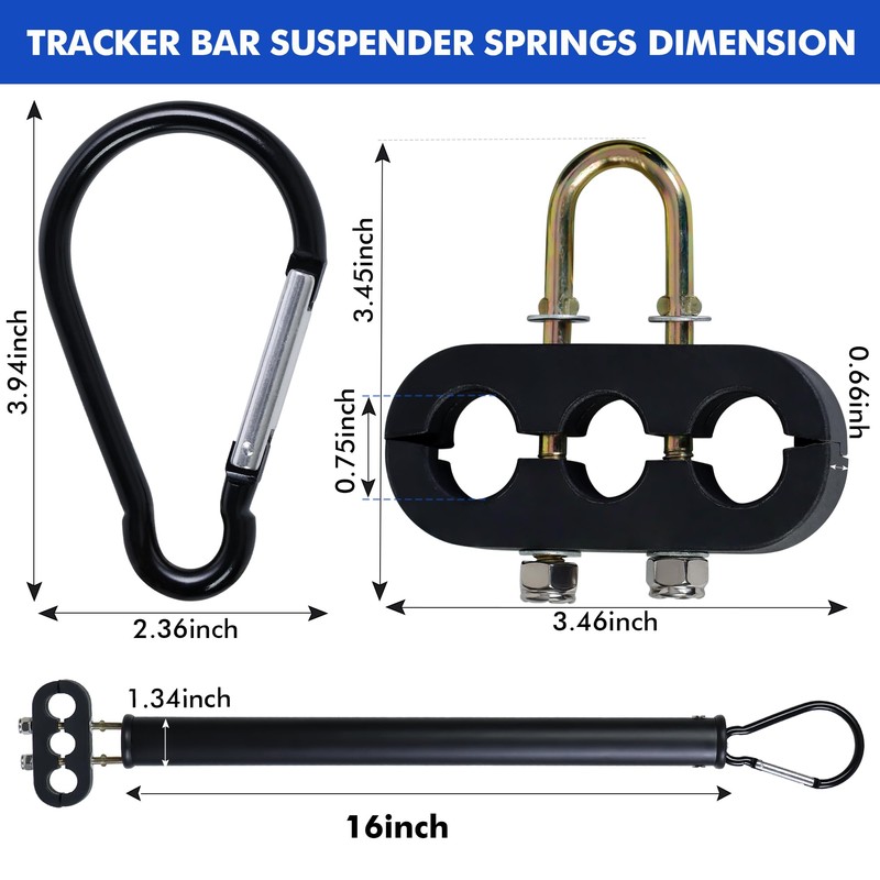 Vitonsbay 16" Single Tender Spring Kit Heavy Duty ABS Air