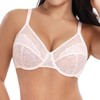 HACI Women's Unlined Minimizer Bra Full Coverage Deep V Underwire