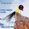 Alwonder 30-Pack Marabou Jigs Kit, Fishing Crappie Jigs Heads Trout