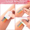 SmallCat 2 Rainbow Face Paint Sticks, Festival Makeup for Face,