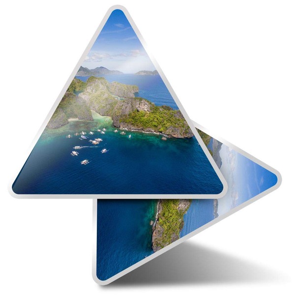 2 x Triangle Stickers 7.5cm - El Nido Palawan Philippines
