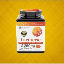 youtheory Turmeric 2250mg Extra Strength Formula 210 Capsules