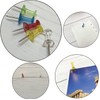 DERDOUT Coloured Push Pin,100 PCS Plastic Thumb Tacks Clear Push