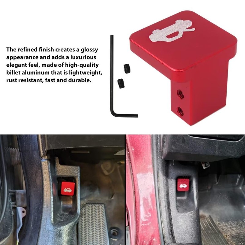 NEW Red Hood Latch Release Handle Latch Cable Assembly for