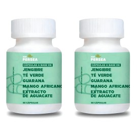 A&g Persea - Pack 2 Capsulas Detox 60 Caps C/u Con Te Verde Sin Sabor