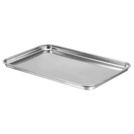 PATIKIL 430 Stainless Steel Tray, 22.8 x 14.8 cm Rectangular Flat Art Laboratory Instrument Tool