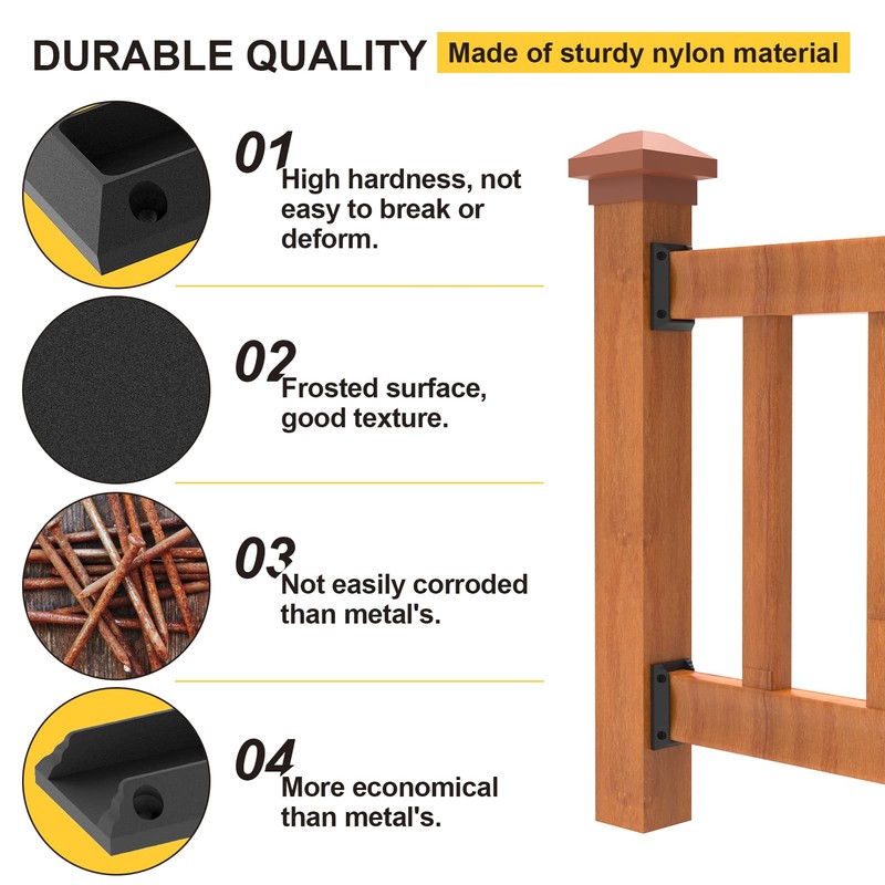 Goovilla Deck Railing Bracket, 60PCS Deck Railing Connectors for 2x4
