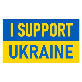 I Support Ukraine Bumper Sticker Large 4x7 Featuring the Ukraine Flag Stand With Ukraine! Great Sticker - Ignore the Idiot 1 Star Who Couldn't Work a Sticker - OMG