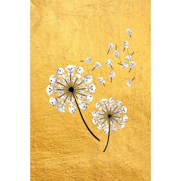 Body Progress Tracker: Bichon Frise Flower Fly Dandelion Funny Dog