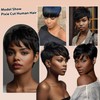Angzon Pixie Cut Wig Human Hair Short Pixie Cut Wigs