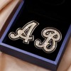 Letter Brooches and Pins for Women A-Z Letter Brooch Pins