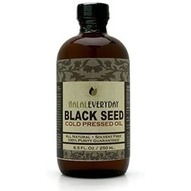 Cold Pressed Black Seed Oil - Glass Bottle, Unfiltered Comes with Black Seed Residu Black Cumin Nigella Sativa Non-GMO 100% Pure Blackseed Oil Kalonji Oil (8oz Glass)