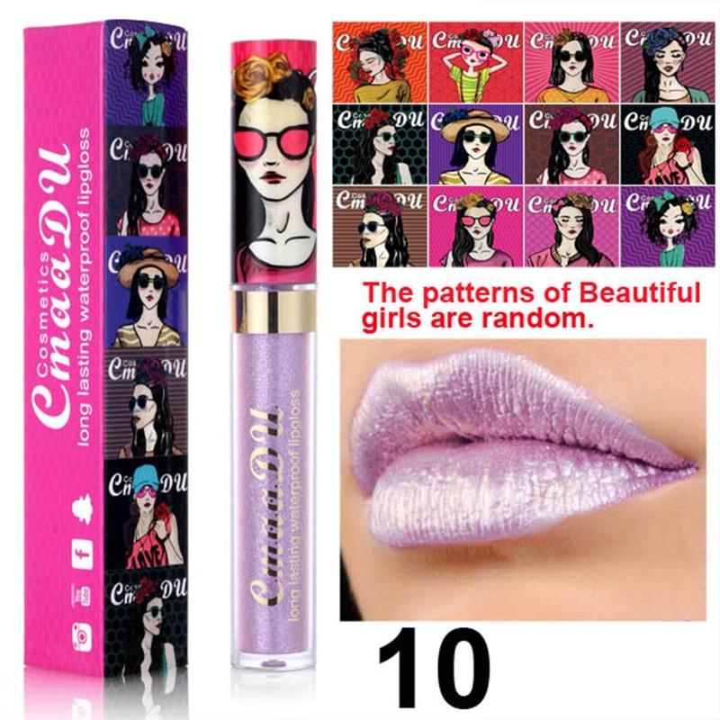 RoseFlower 11 Colours Glitter Lipstick, Glitter Liquid Lipsticks Set, Metallic