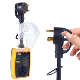 RV Surge Protector 30Amp Waterproof, RV Circuit Analyzer Surge Guard，RV Electrical Voltage Protector for Camper, Travel Trailers