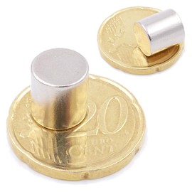 Brudazon 10 Mini Disc Magnets 9 x 9 mm N52 Strongest Level Neodymium Magnets Ultra Strong Power Magnet for Model Making, Photo, Whiteboard, Notice Board, Fridge, Crafts, Magnetic Disc Extra Strong