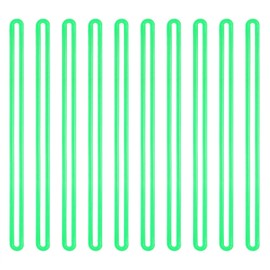 Mini Skater 5.5 Inch Plastic Travel Luggage Name Tag Loop Straps for Bag Tags ID Card Badge Holders, 10Pcs (Green)