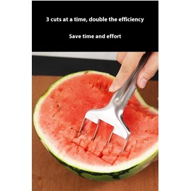 Stainless Steel Watermelon Slicer – Quick & Easy Watermelon Cutter Tool for Perfect Slices, Cubes & Wedges – Multi-Fruit Melon Cutter for Cantaloupe, Honeydew