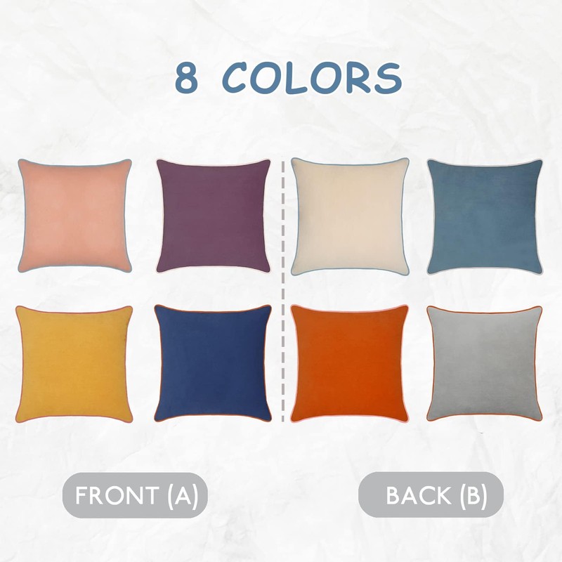 COFEDE Velvet Cushion Covers 16x16 inch Set of 4,Decorative Square