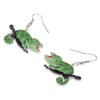 DUOWEI Acrylic Summer Tropic Chameleon Anole Lizard Earrings Dangle Drop