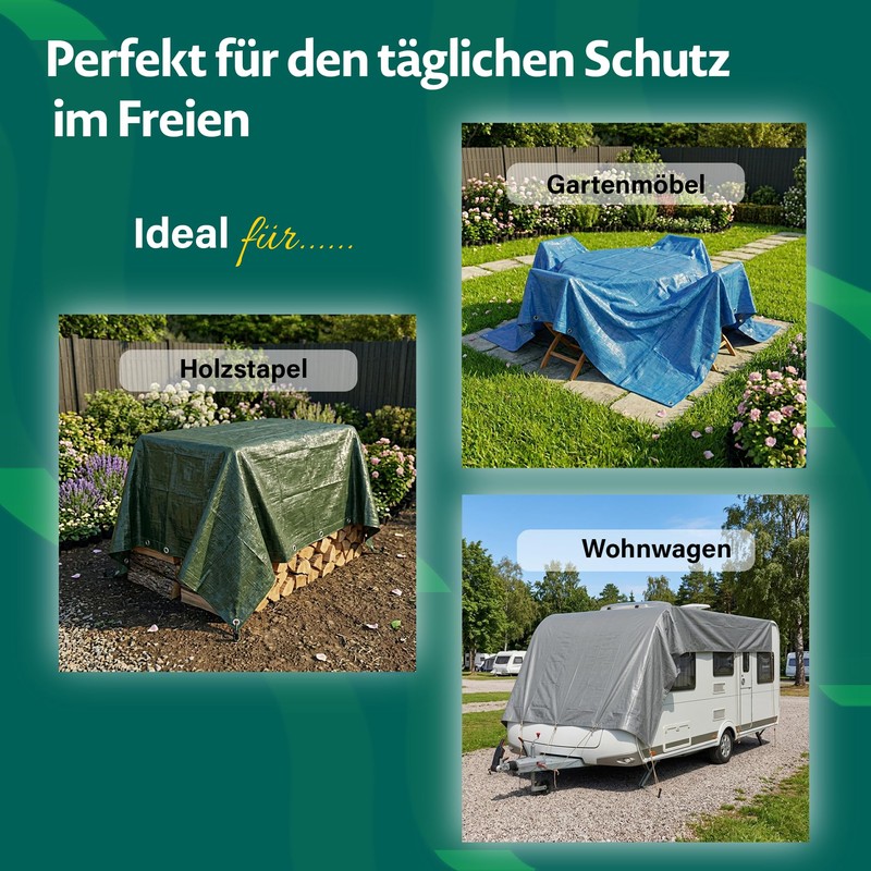 GARDENIX All-purpose tarpaulin, protective tarpaulin, blue, 60 g/m² (3 m